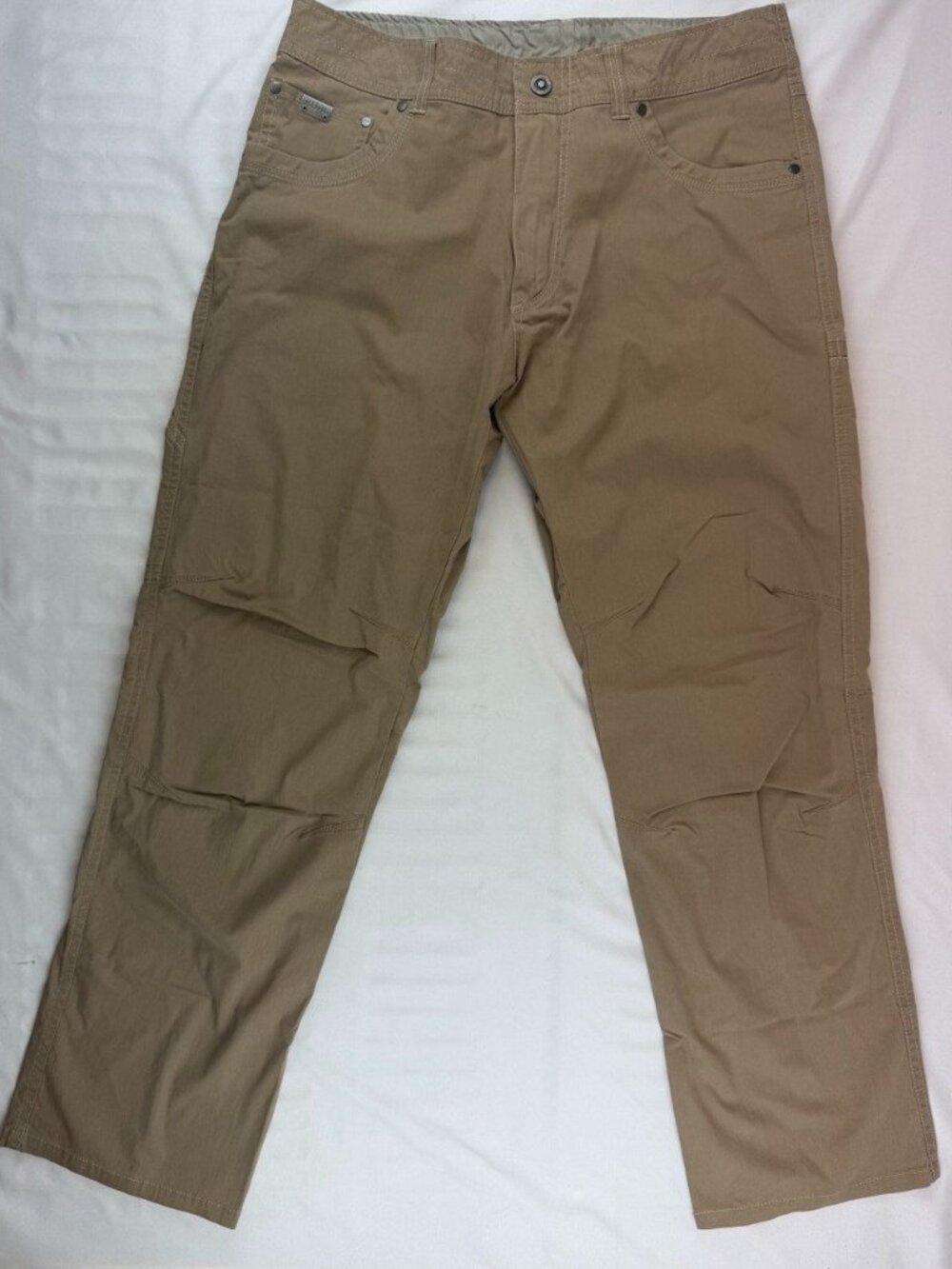 KÜHL Revolvr Pants Mens 34x30 Vintage Patina Dye Cotton Nylon Blend Tan